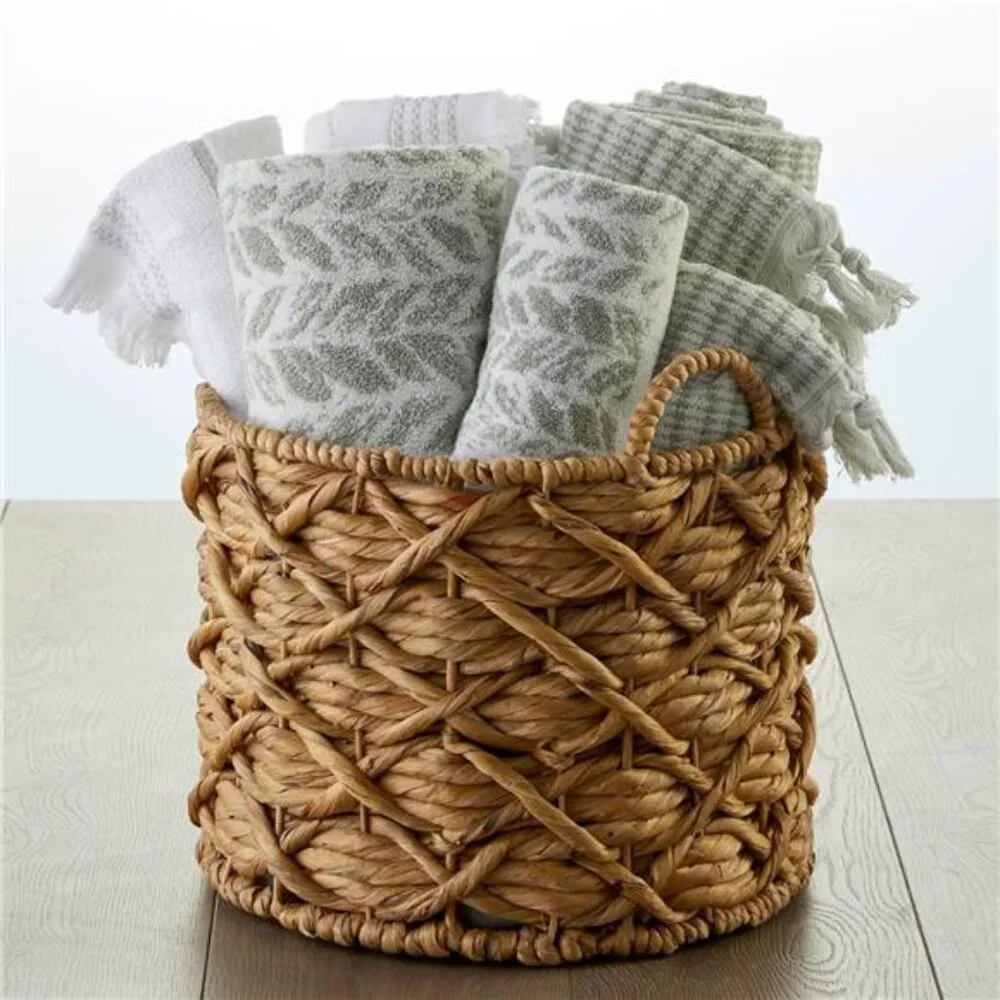 Turkish cotton bath towel sage 28x54 soft absorbent distressed leaf bathroom tow